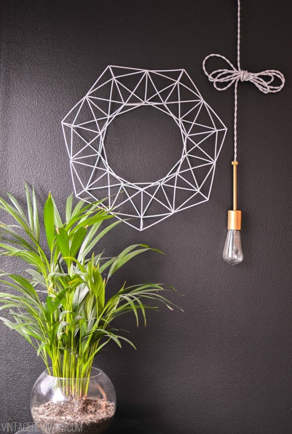 Geometric wreath DIY