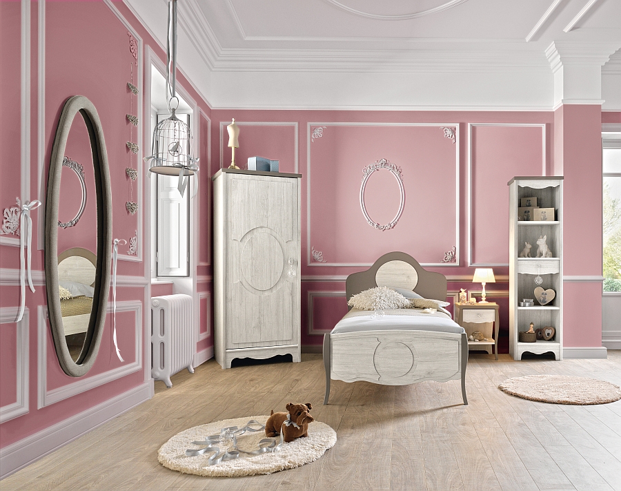 Gorgeous girls' bedroom in pink from Gautier Back to School 2014 Collection