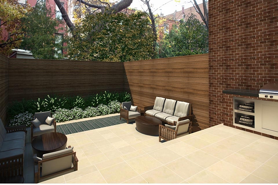 Ground floor level garden and outdoor lounge