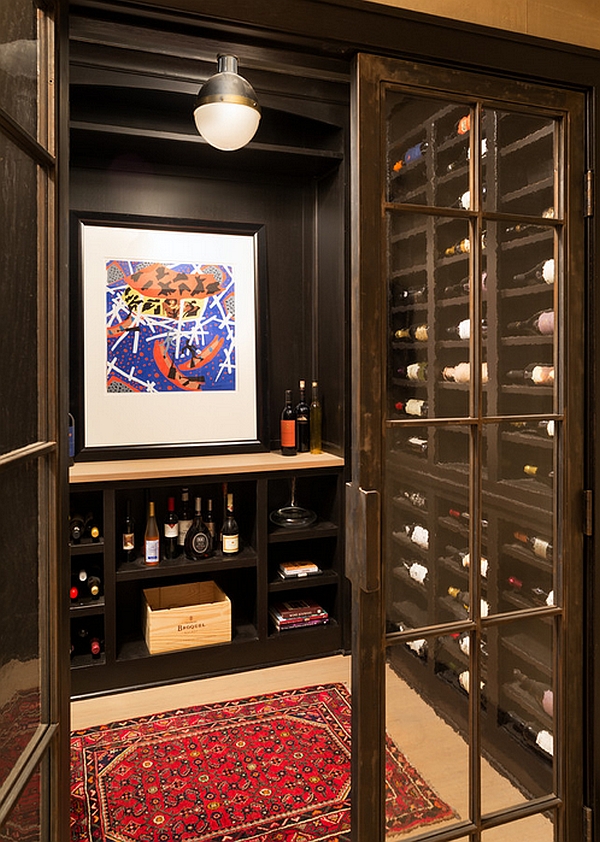 Hicks Pendant makes an appearance even in the wine cellar!