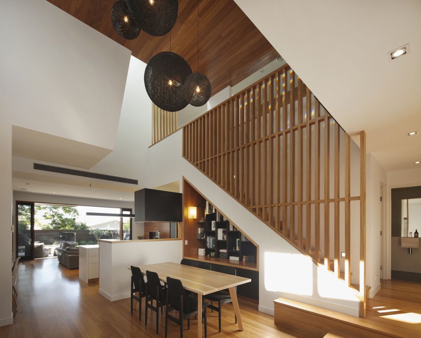 High ceiling gives the room a spacious and airy appeal
