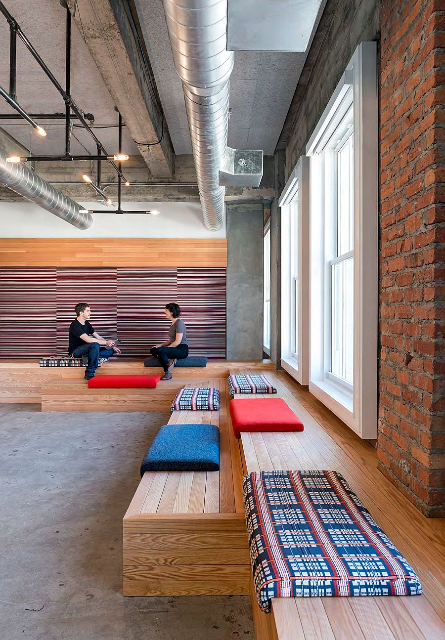 Interior of the new Yelp Headquarters embraces the vintage and the industrial