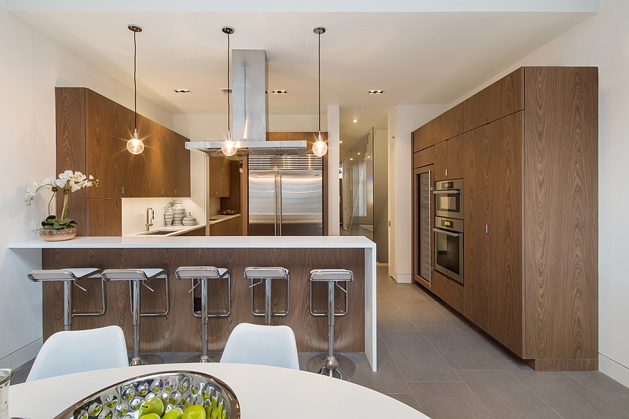 LEM Piston Bar Stools at the dashing kitchen counter