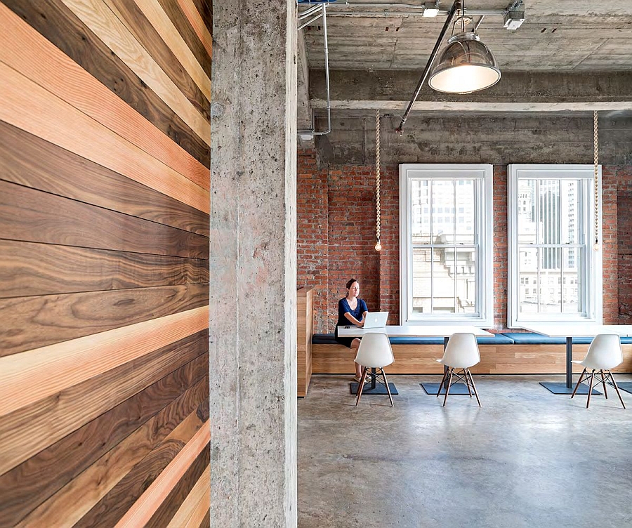 Lovely window nooks also double as smart workstations inside the Yelp Headquarters