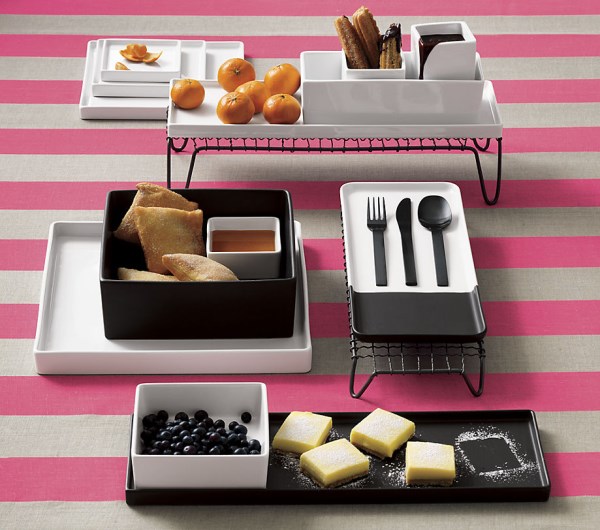 Modern tabletop decor with stripes