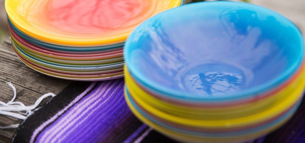 Ombre plates and bowls