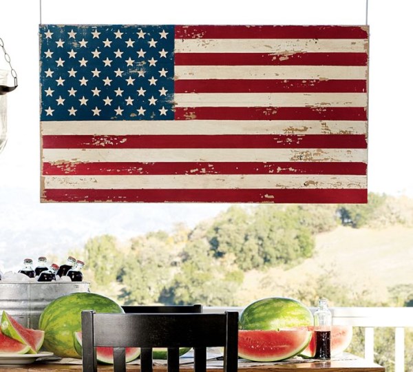 Painted American flag