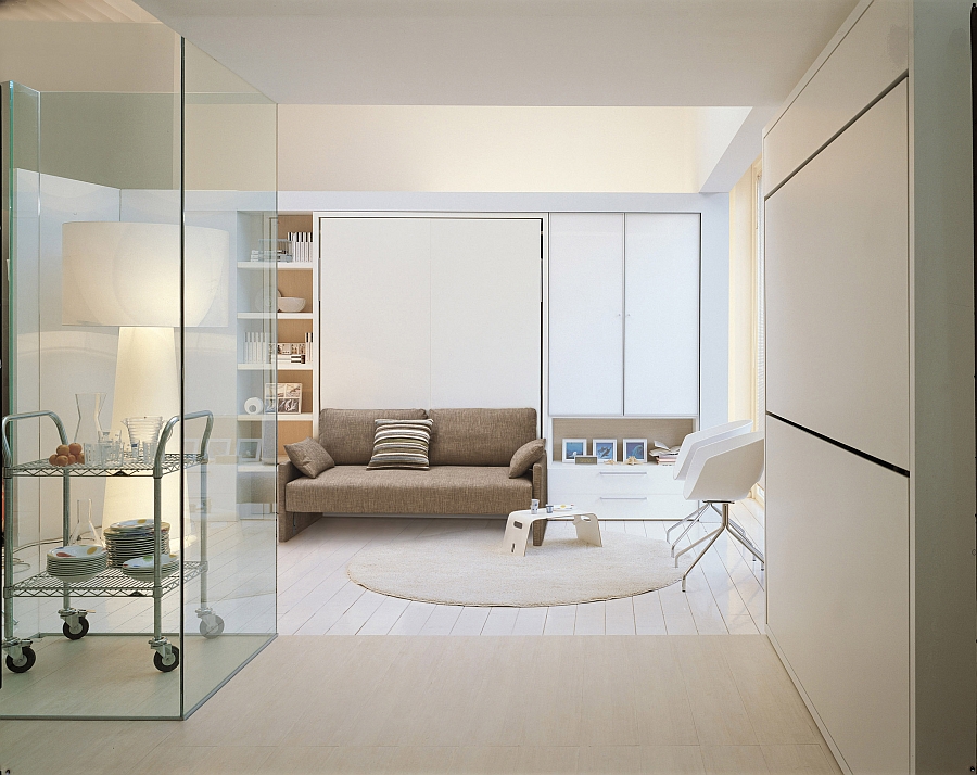 Penelope transformable sofa and murphy bed system from CLEI