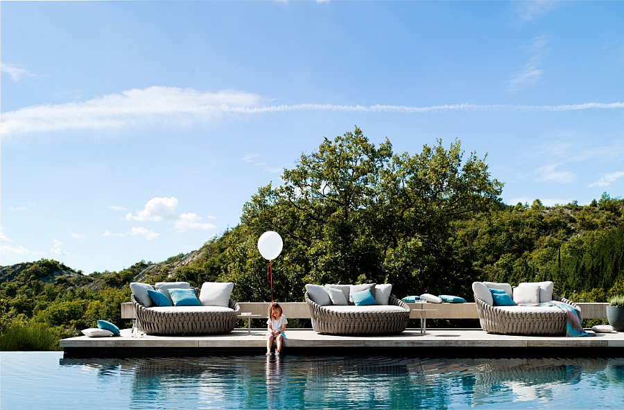 Perfect contemporary daybeds for the poolside deck