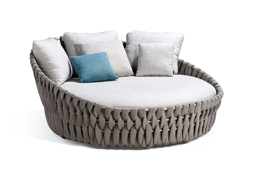 Pleasant contemporary daybed with comfortable outdoor cushions