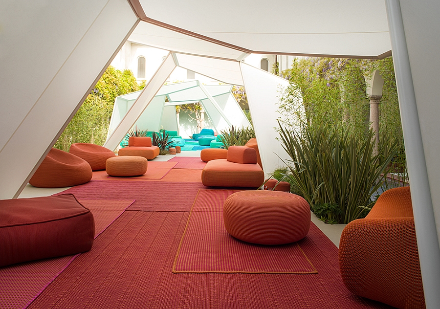 Plush outdoor seating ideas for those who love bright hues