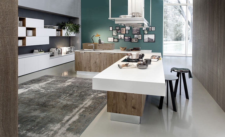 Simple lines and minimalist design of the eco-friendly Italian kitchen