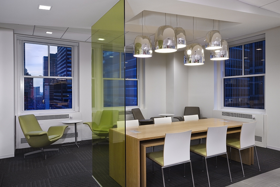 Smart colorful glass partitions for trendy, contemporary interiors