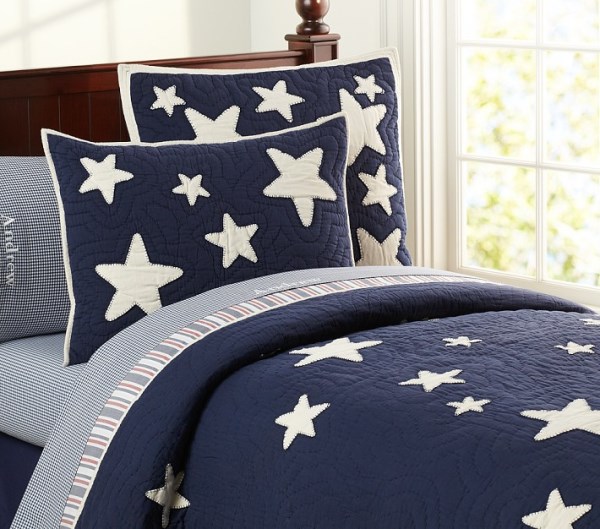 Starry quilted bedding