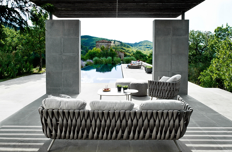 Stylish and inviting Tosca outdoor sofa by Tribu