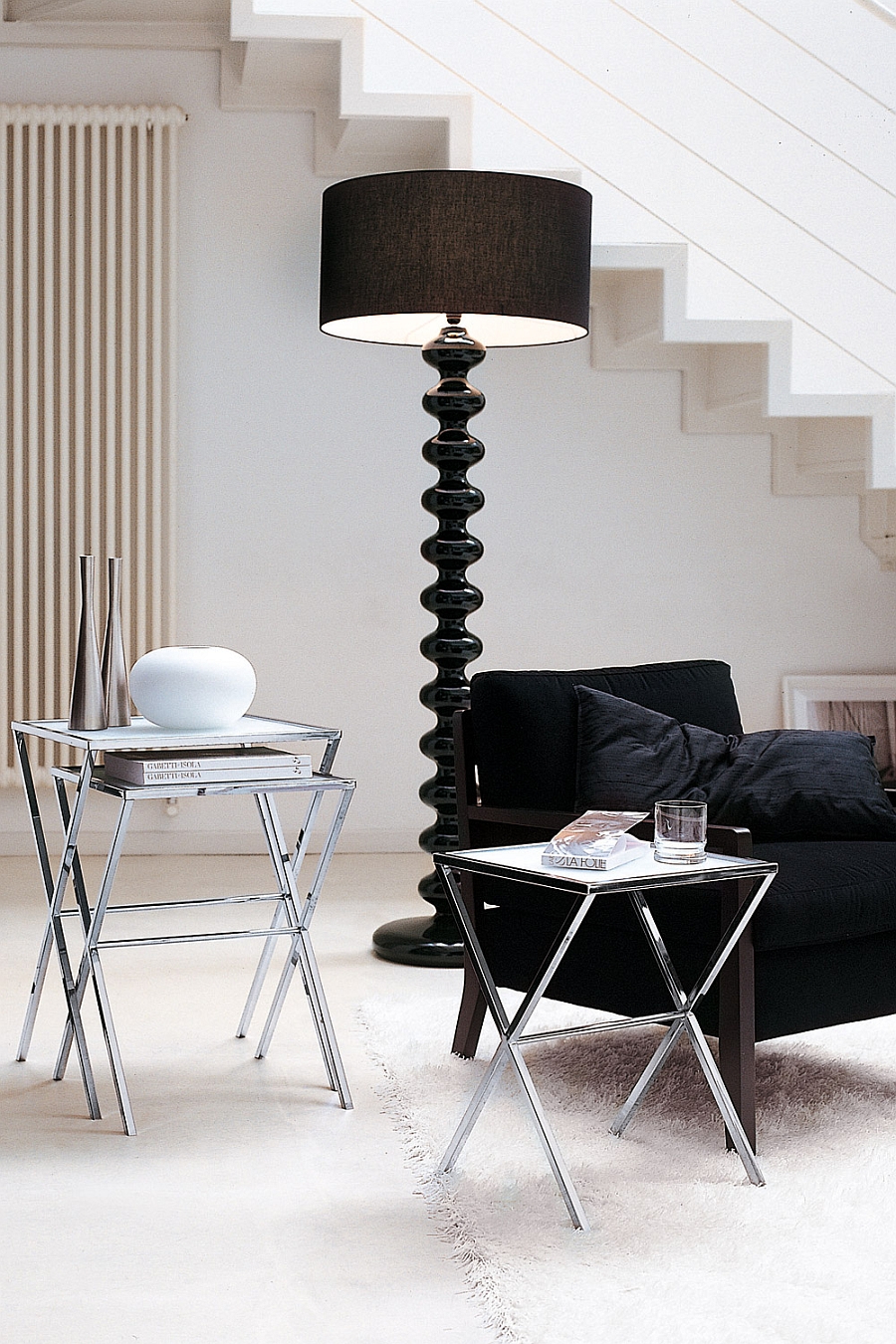 Black wood deals floor lamp