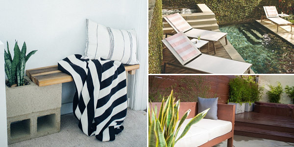 Outdoor lounge design with a diy twist