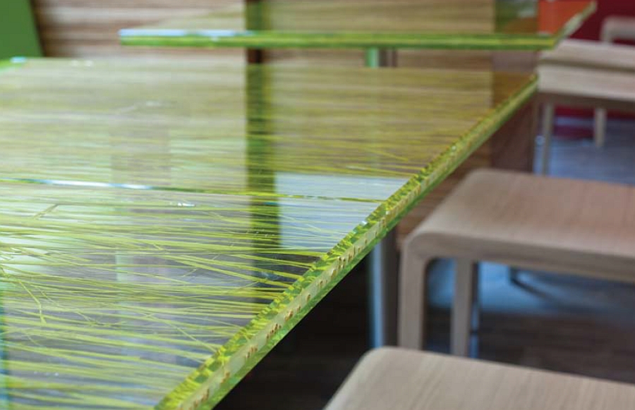 The many versatile uses of colorful 3Form Glass Surface