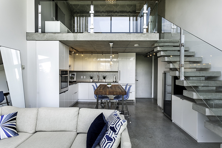 Top notch kitchen and living area of the Vancouver Loft