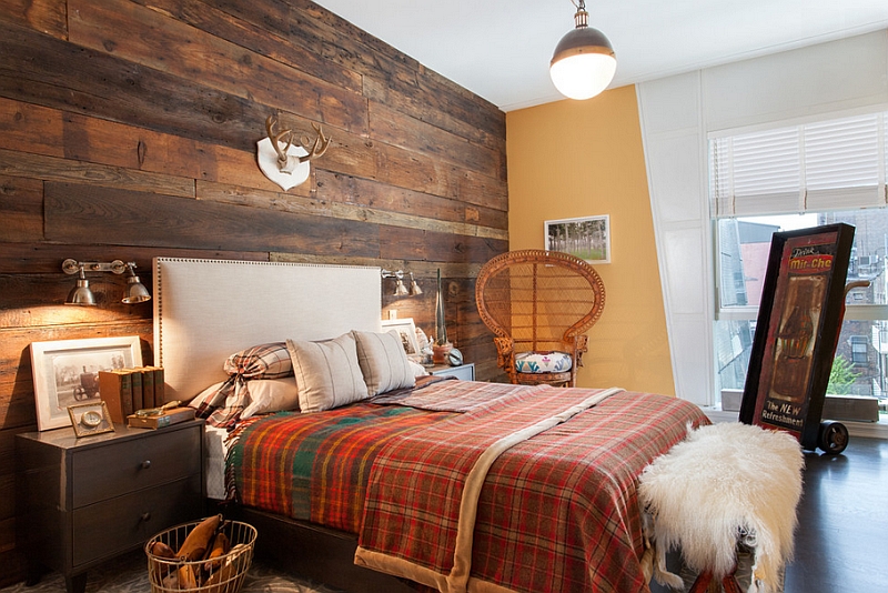 Versatile Hicks pendant looks cool even in the rustic bedroom!