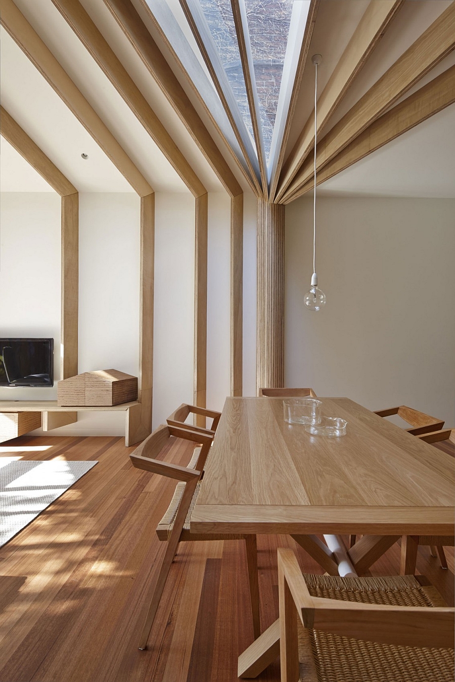 Wood gives the home a warm, contemporary appeal