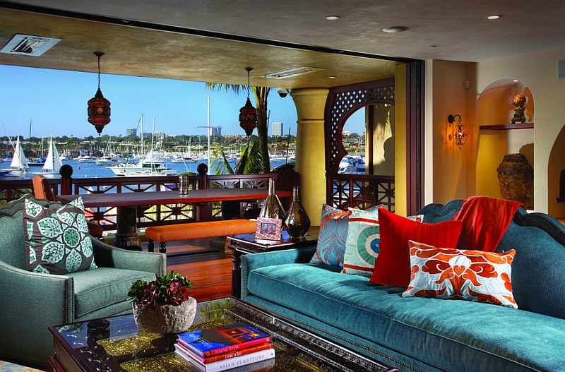 A colorful and stunning getaway with a bay view