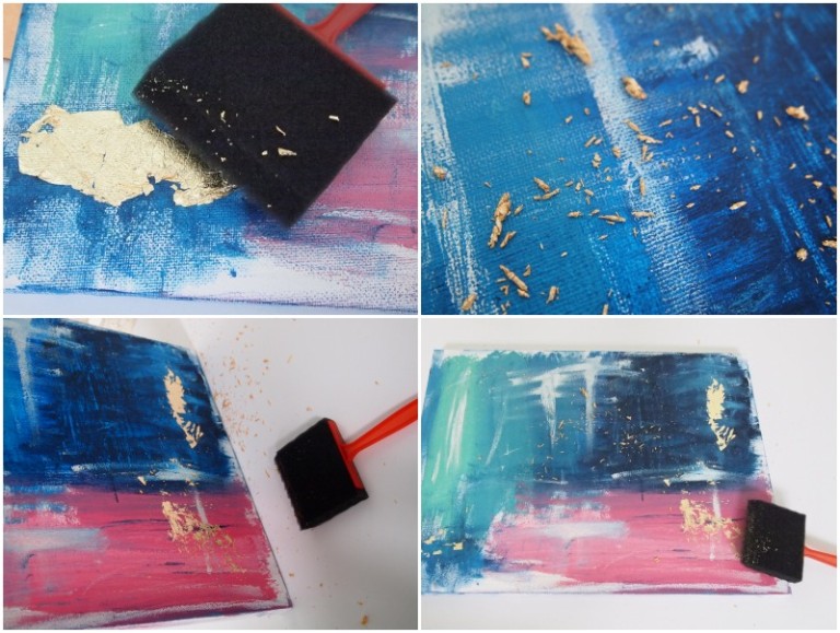 DIY Abstract Painting with Gold Foil Decoist