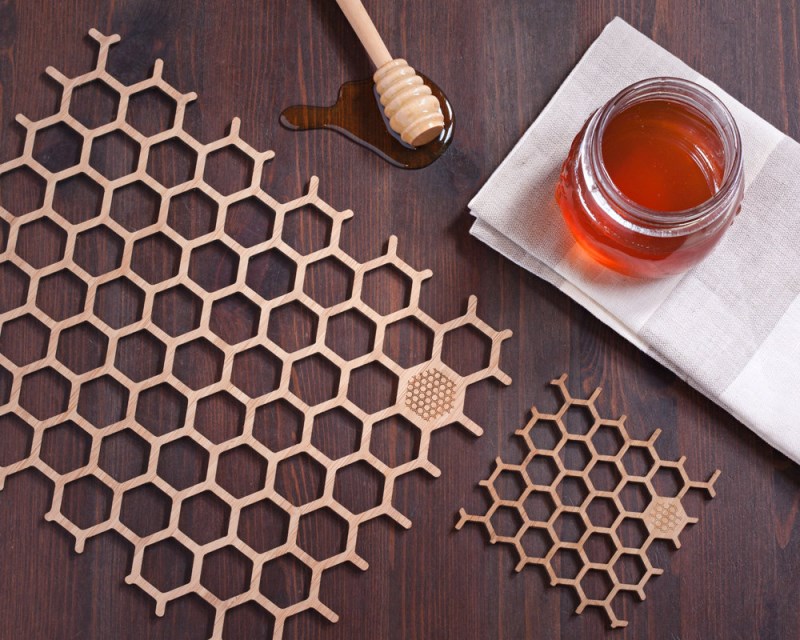 Bamboo Honeycomb Place Mats from buProducts