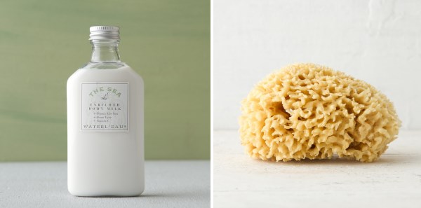 Bath milk and sea sponge from Terrain