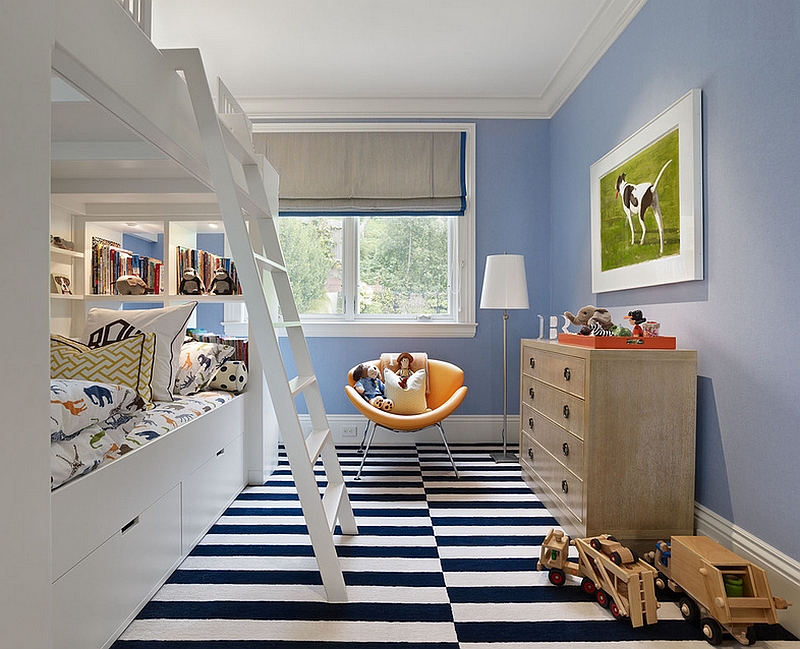 Beautiful kids' bedroom filled with space-conscious decor