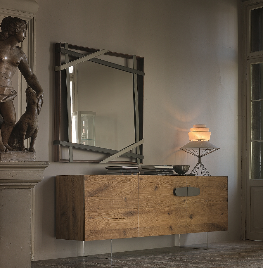 Beautiful sideboard with frame and doors in custom-crafted Heritage oak