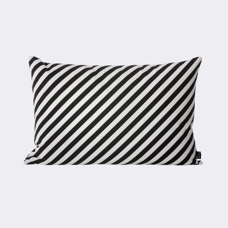 Black striped pillow