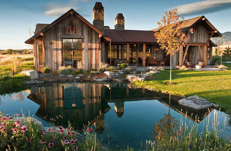 Blurring the line between a backyard pond and a natural pool