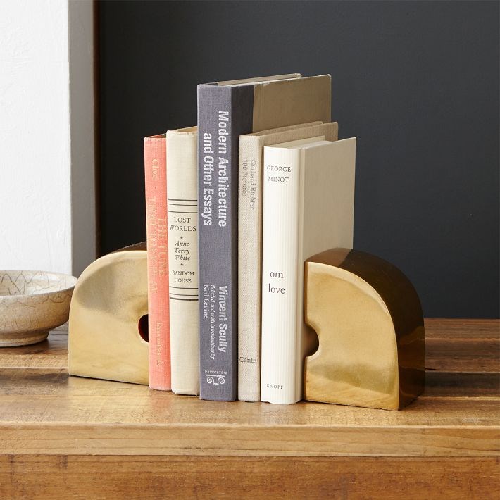 Brass geo bookends