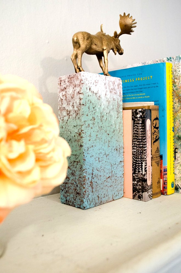 Brick book end DIY project