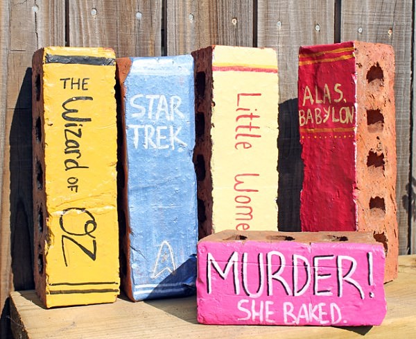 Brick book garden decor