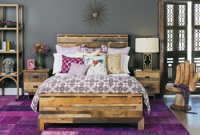 Moroccan Bedrooms Ideas Photos Decor And Inspirations   Bright Purple Of Classic Moroccan Design Combined With Steely Modern Grey 650x440 