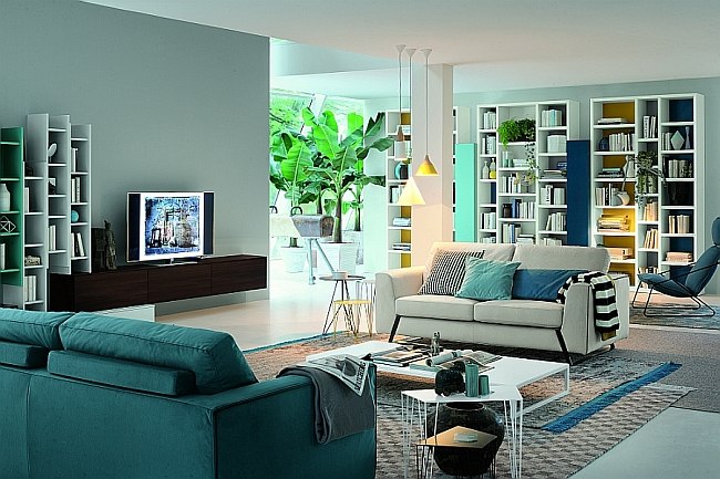 Contemporary Living Room Wall Unit
