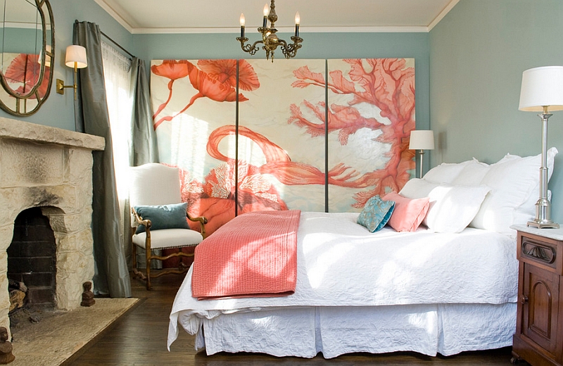 Delightful teal and coral bedroom ideas Hot Color Trends Coral Teal Eggplant And More