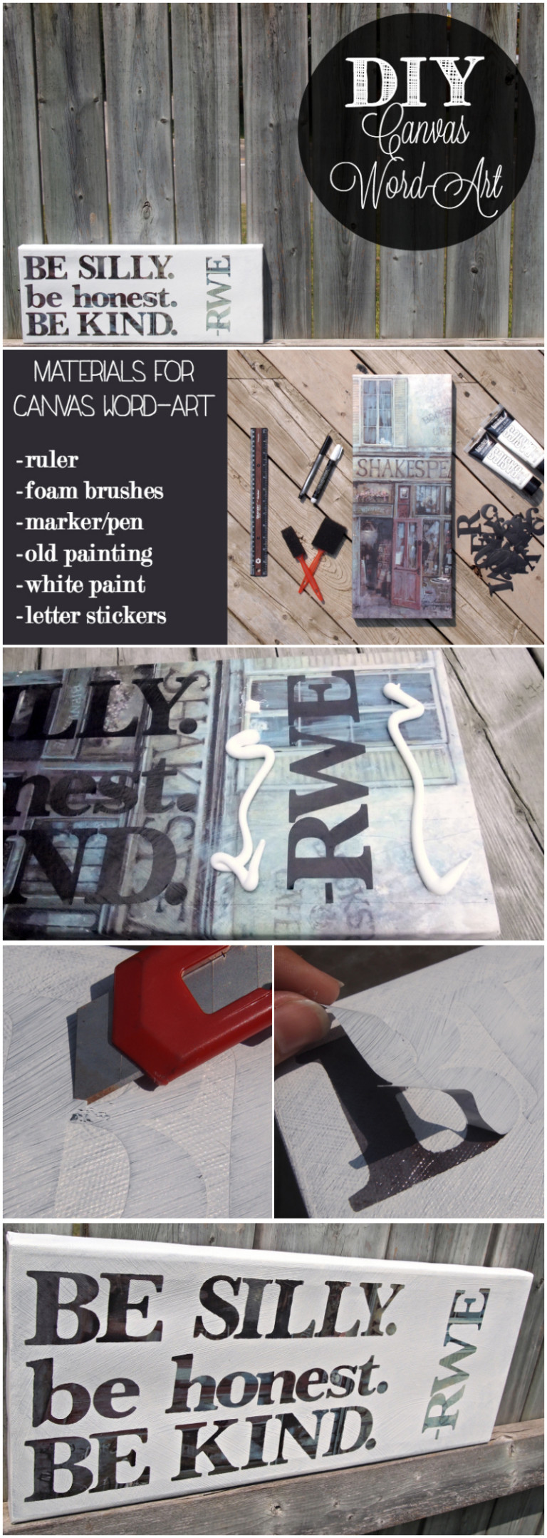 DIY Canvas WordArt Project