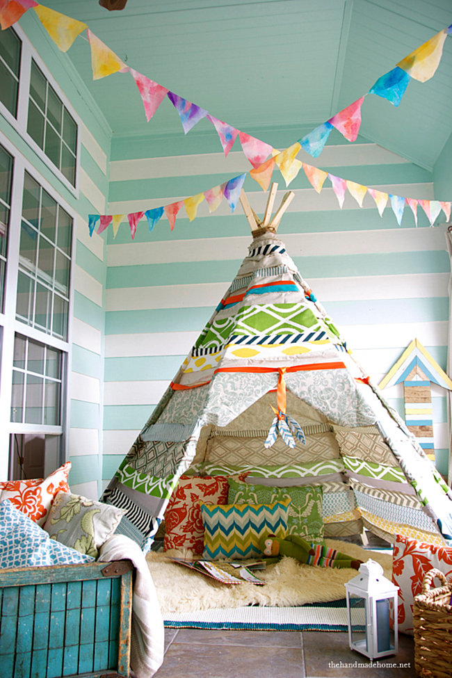 DIY no-sew teepee