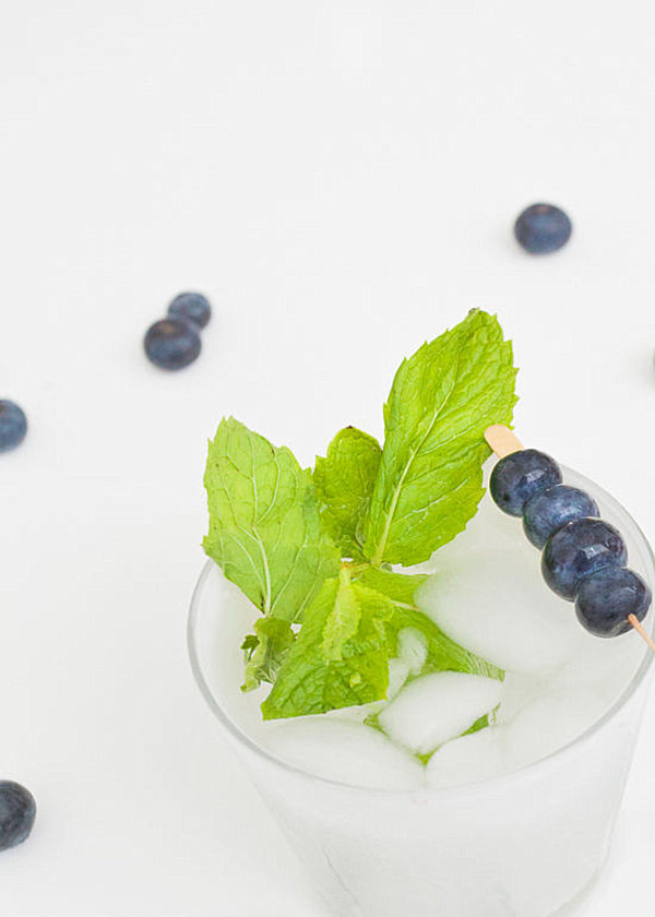 Delicious blueberry mint mojito