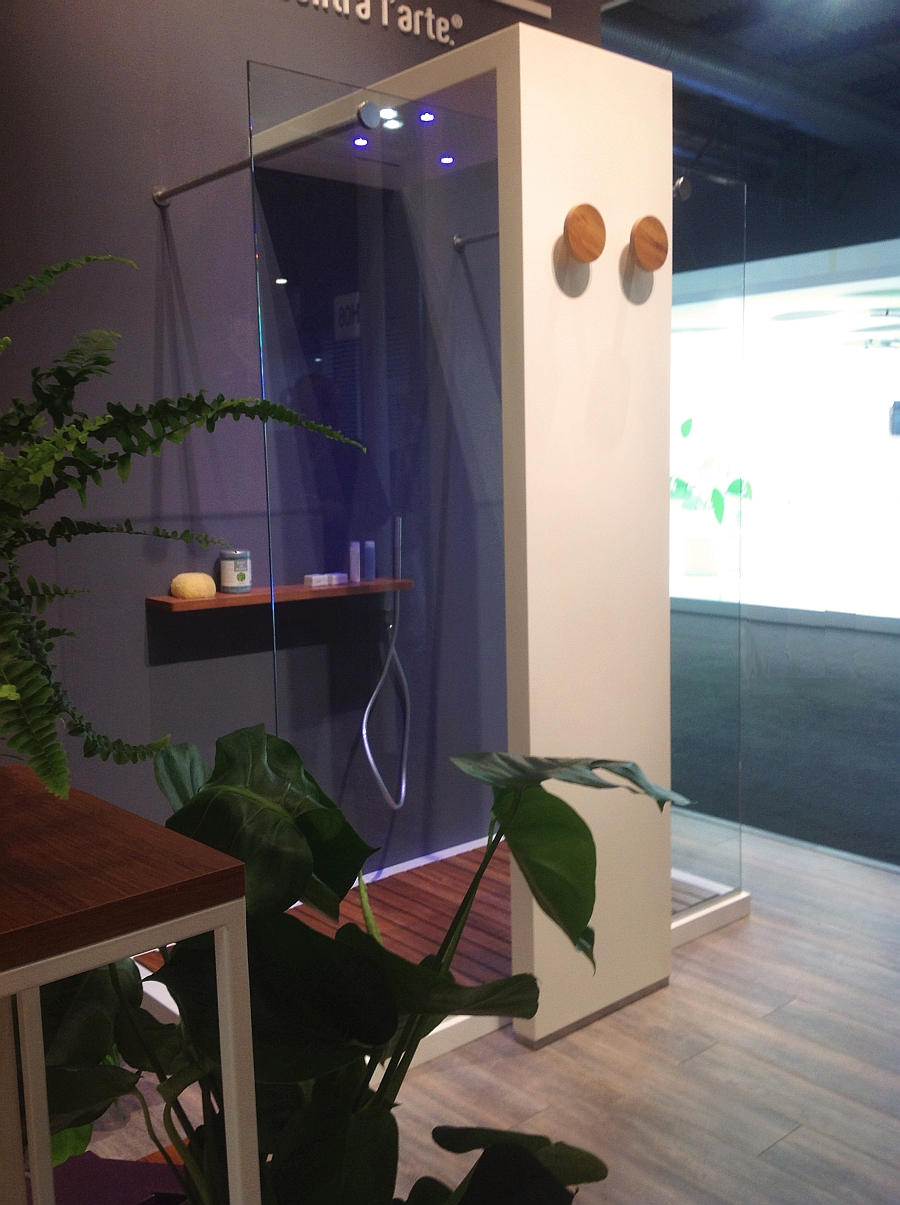 Elegant shower on display at the Milan Design Week