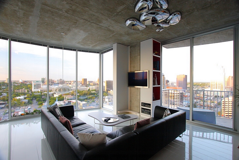 Fabulous modern living with the Nelson pendant and the Shiny Skydro from Artemide