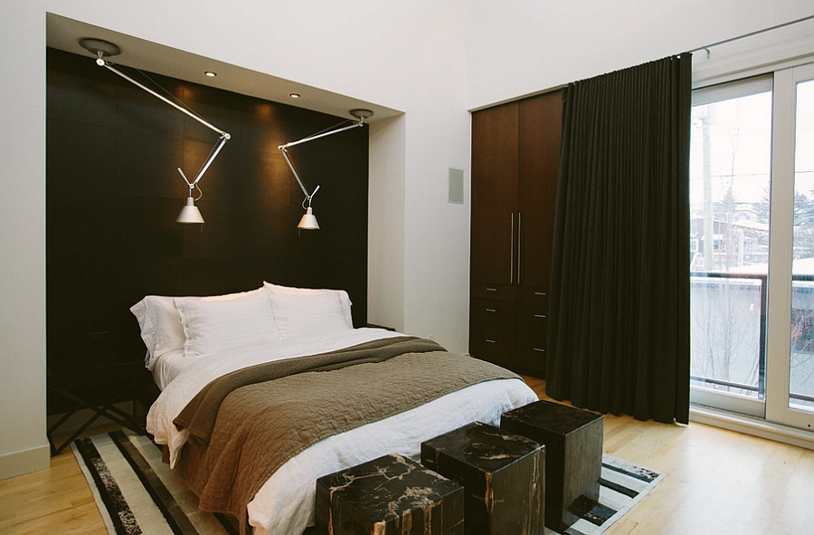 Flexible sconce lighting is a smart addition in the small bedroom