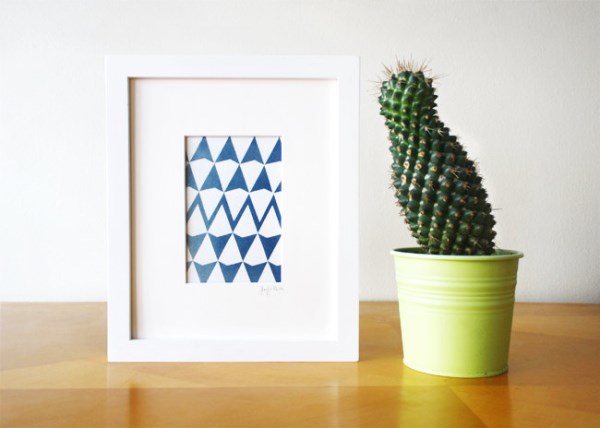 Geo triangle artwork from Etsy shop HuzzArtShop