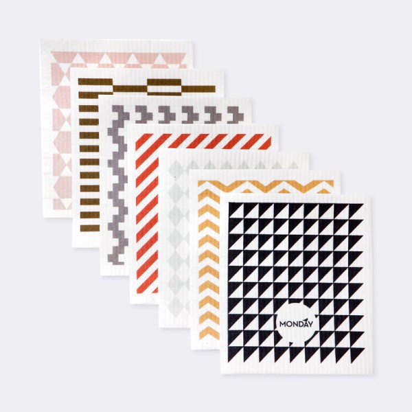 Geometric dish cloths for every day of the week