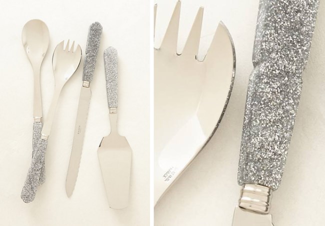 Glittering serving pieces