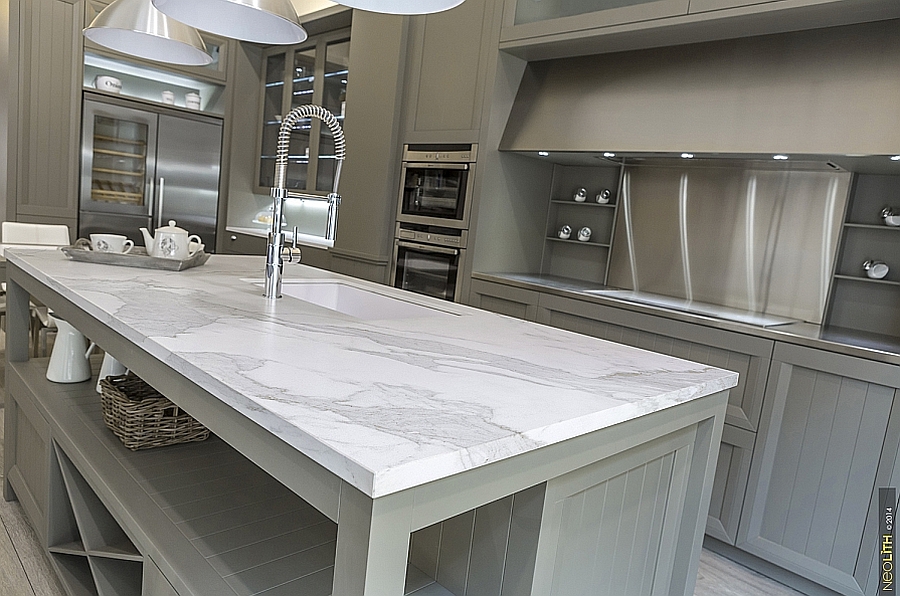 Gorgeous Kitchen Siland Surface Is Easy To Maintain And Lasts Much Longer Than Traditional Tiles 