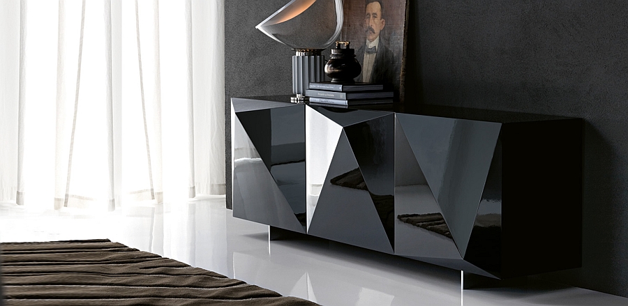 Gorgeous lacquered finish of the stylish sideboard